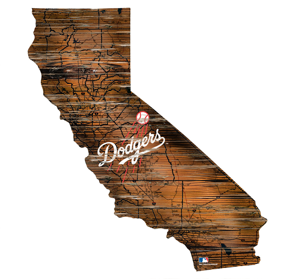 Wholesale MLB0894-Road Map State Cutout / M0894-Los Angeles Dodgers