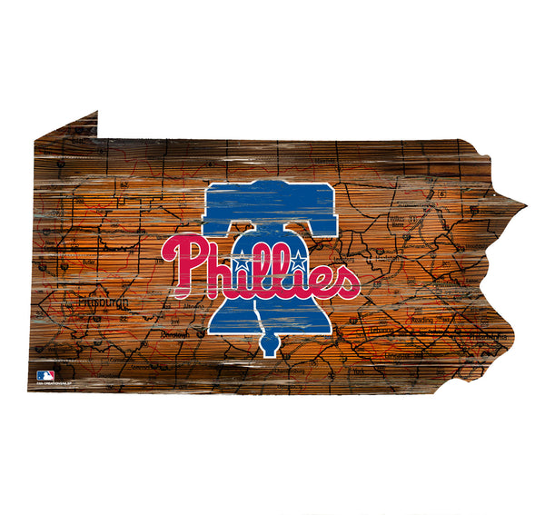 Wholesale MLB0894-Road Map State Cutout / M0894-Philadelphia Phillies