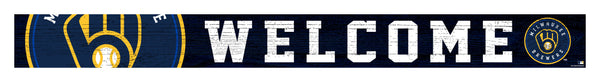 Wholesale MLB0909-Welcom Strip Sign 1.5x16 / M0909-Milwaukee Brewers