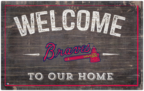 Wholesale MLB0913-11x19 inch Welcome Sign (Khols Resize) / M0913-Atlanta Braves