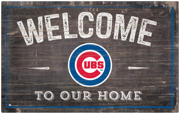 Wholesale MLB0913-11x19 inch Welcome Sign (Khols Resize) / M0913-Chicago Cubs