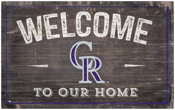Wholesale MLB0913-11x19 inch Welcome Sign (Khols Resize) / M0913-Colorado Rockies