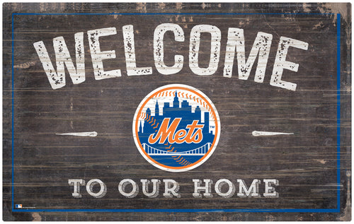 Wholesale MLB0913-11x19 inch Welcome Sign (Khols Resize) / M0913-New York Mets