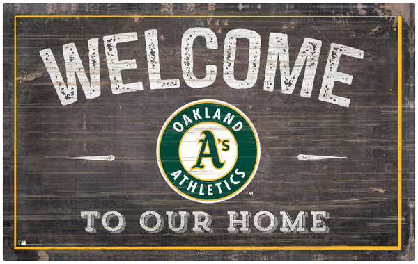 Wholesale MLB0913-11x19 inch Welcome Sign (Khols Resize) / M0913-Oakland Athletics
