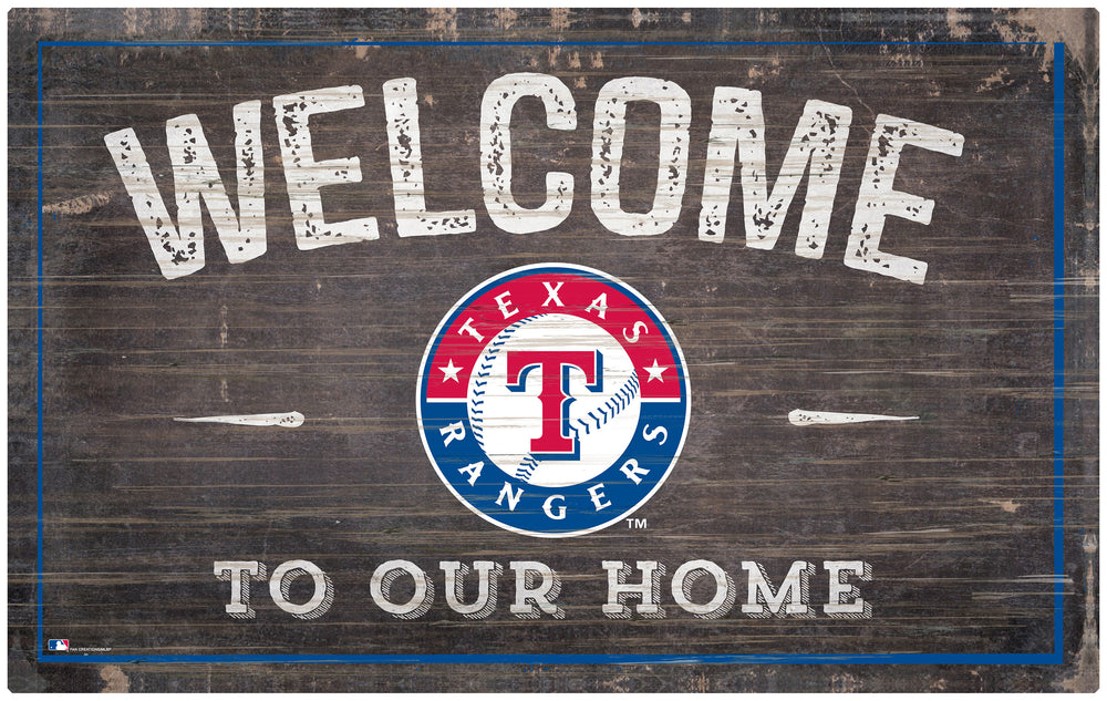 Wholesale MLB0913-11x19 inch Welcome Sign (Khols Resize) / M0913-Texas Rangers