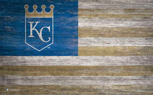 Wholesale MLB0940-American Flag 11x19 / M0940-Kansas City Royals
