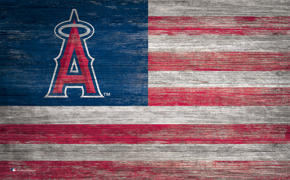 Wholesale MLB0940-American Flag 11x19 / M0940-Los Angeles Angels