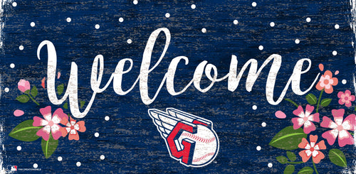 Wholesale MLB0964-Welcome Floral 6x12 / M0964-Cleveland Guardians