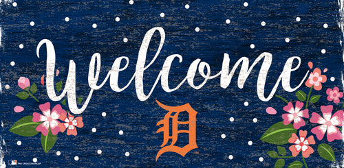 Wholesale MLB0964-Welcome Floral 6x12 / M0964-Detroit Tigers