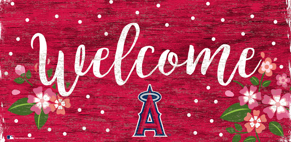 Wholesale MLB0964-Welcome Floral 6x12 / M0964-Los Angeles Angels