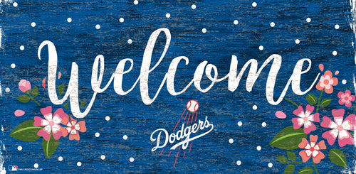 Wholesale MLB0964-Welcome Floral 6x12 / M0964-Los Angeles Dodgers