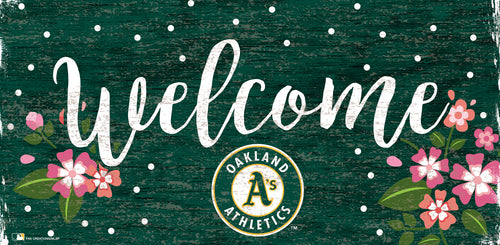 Wholesale MLB0964-Welcome Floral 6x12 / M0964-Oakland Athletics
