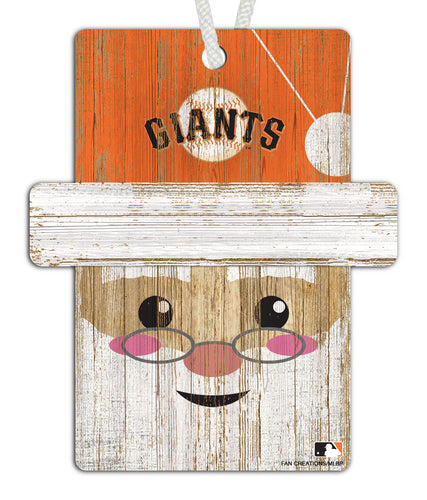 Wholesale MLB0981-Santa Ornament 4.5in / MLB0981-Santa Ornament Web / M0981-San Francisco Giants
