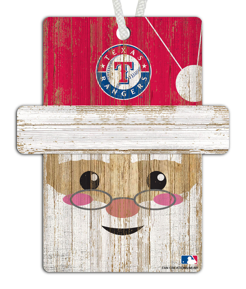 Wholesale MLB0981-Santa Ornament 4.5in / MLB0981-Santa Ornament Web / M0981-Texas Rangers