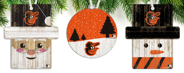 Wholesale MLB0984-Ornament 3 pack (0978, 0980, 0981) / M0984-Baltimore Orioles