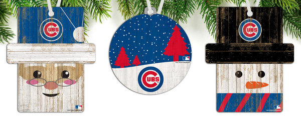 Wholesale MLB0984-Ornament 3 pack (0978, 0980, 0981) / M0984-Chicago Cubs