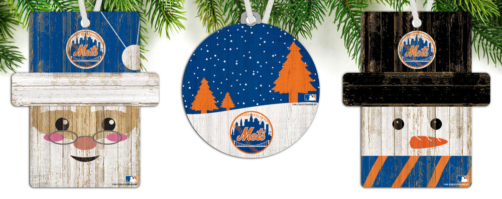 Wholesale MLB0984-Ornament 3 pack (0978, 0980, 0981) / M0984-New York Mets