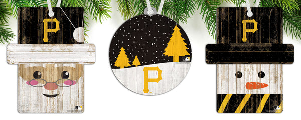 Wholesale MLB0984-Ornament 3 pack (0978, 0980, 0981) / M0984-Pittsburgh Pirates