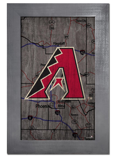 Wholesale MLB0985F-City Map 11x19 / M0985-Arizona Diamondbacks