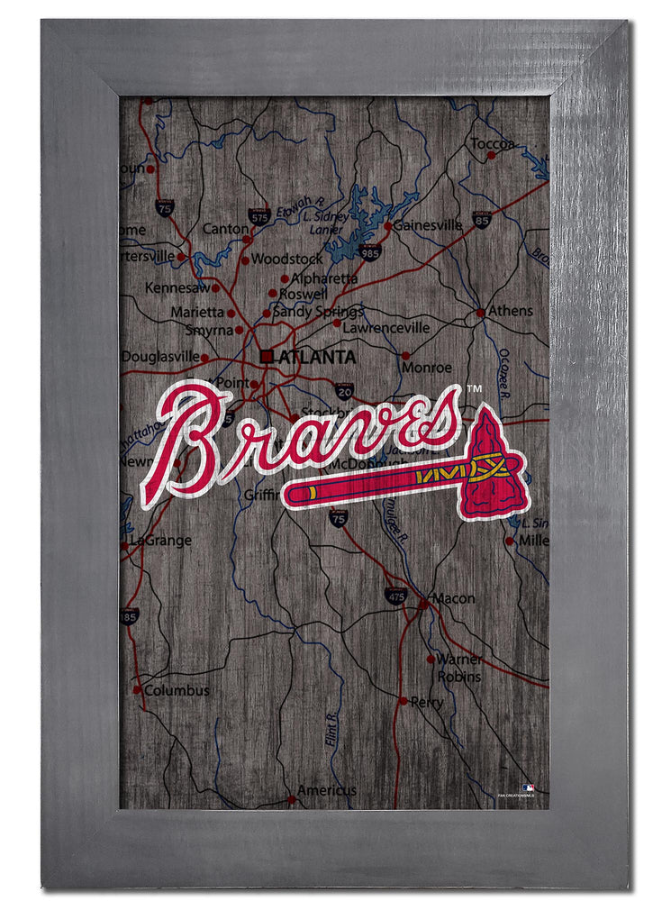 Wholesale MLB0985F-City Map 11x19 / M0985-Atlanta Braves