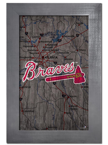 Wholesale MLB0985F-City Map 11x19 / M0985-Atlanta Braves