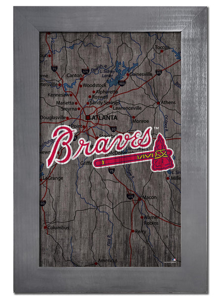 Wholesale MLB0985F-City Map 11x19 / M0985-Atlanta Braves