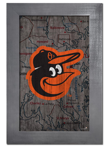 Wholesale MLB0985F-City Map 11x19 / M0985-Baltimore Orioles