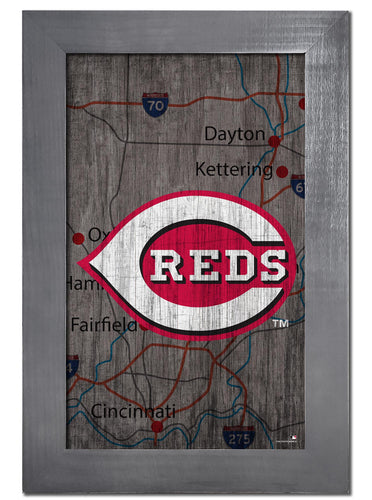 Wholesale MLB0985F-City Map 11x19 / M0985-Cincinnati Reds