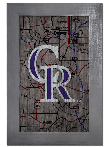 Wholesale MLB0985F-City Map 11x19 / M0985-Colorado Rockies