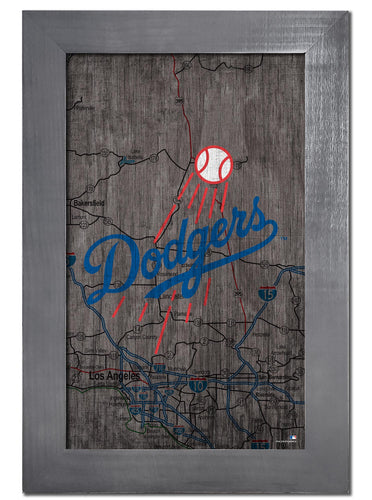 Wholesale MLB0985F-City Map 11x19 / M0985-Los Angeles Dodgers