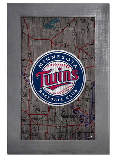 Wholesale MLB0985F-City Map 11x19 / M0985-Minnesota Twins