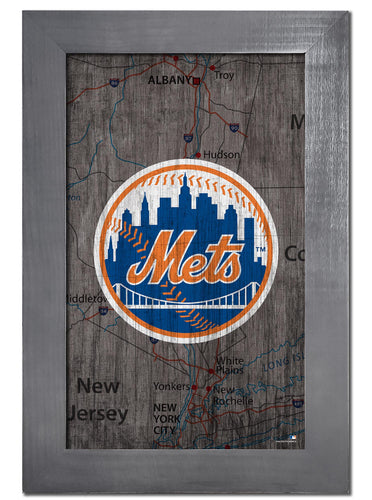 Wholesale MLB0985F-City Map 11x19 / M0985-New York Mets