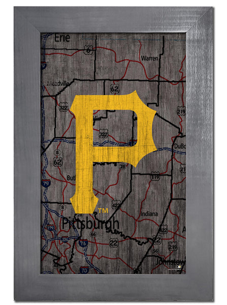 Wholesale MLB0985F-City Map 11x19 / M0985-Pittsburgh Pirates