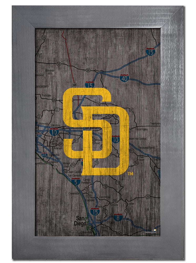 Wholesale MLB0985F-City Map 11x19 / M0985-San Diego Padres