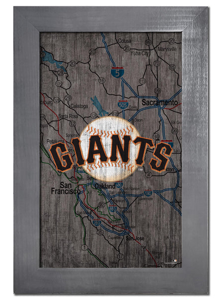Wholesale MLB0985F-City Map 11x19 / M0985-San Francisco Giants