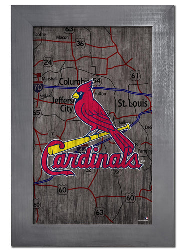 Wholesale MLB0985F-City Map 11x19 / M0985-St. Louis Cardinals