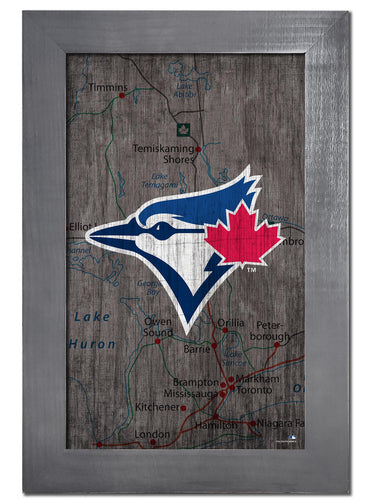 Wholesale MLB0985F-City Map 11x19 / M0985-Toronto Blue Jays