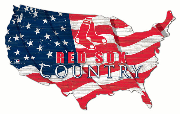 Boston Red Sox 1001-USA Shape Flag Cutout