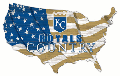 Wholesale MLB1001-USA Flag Cutout / M1001-Kansas City Royals