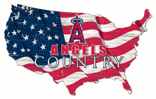 Wholesale MLB1001-USA Flag Cutout / M1001-Los Angeles Angels