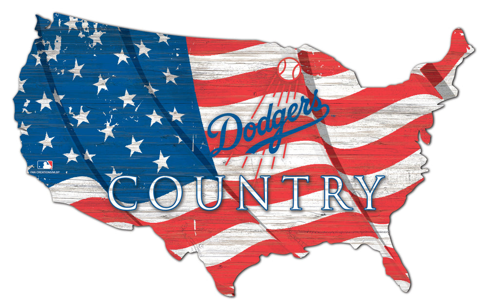 Wholesale MLB1001-USA Flag Cutout / M1001-Los Angeles Dodgers