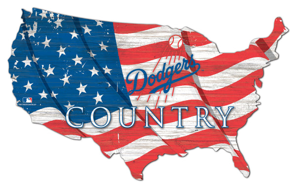 Wholesale MLB1001-USA Flag Cutout / M1001-Los Angeles Dodgers