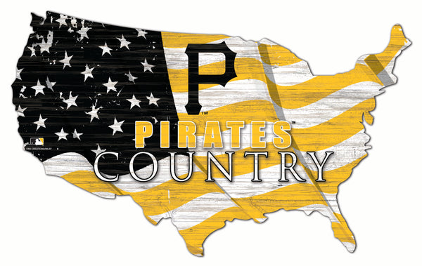 Wholesale MLB1001-USA Flag Cutout / M1001-Pittsburgh Pirates