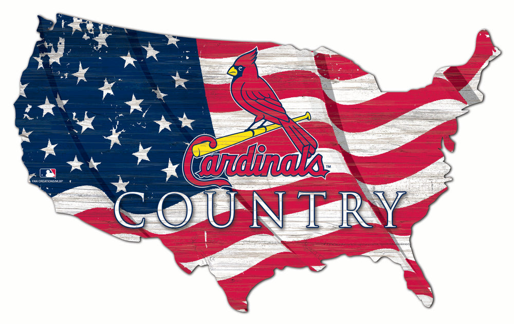 Wholesale MLB1001-USA Flag Cutout / M1001-St. Louis Cardinals