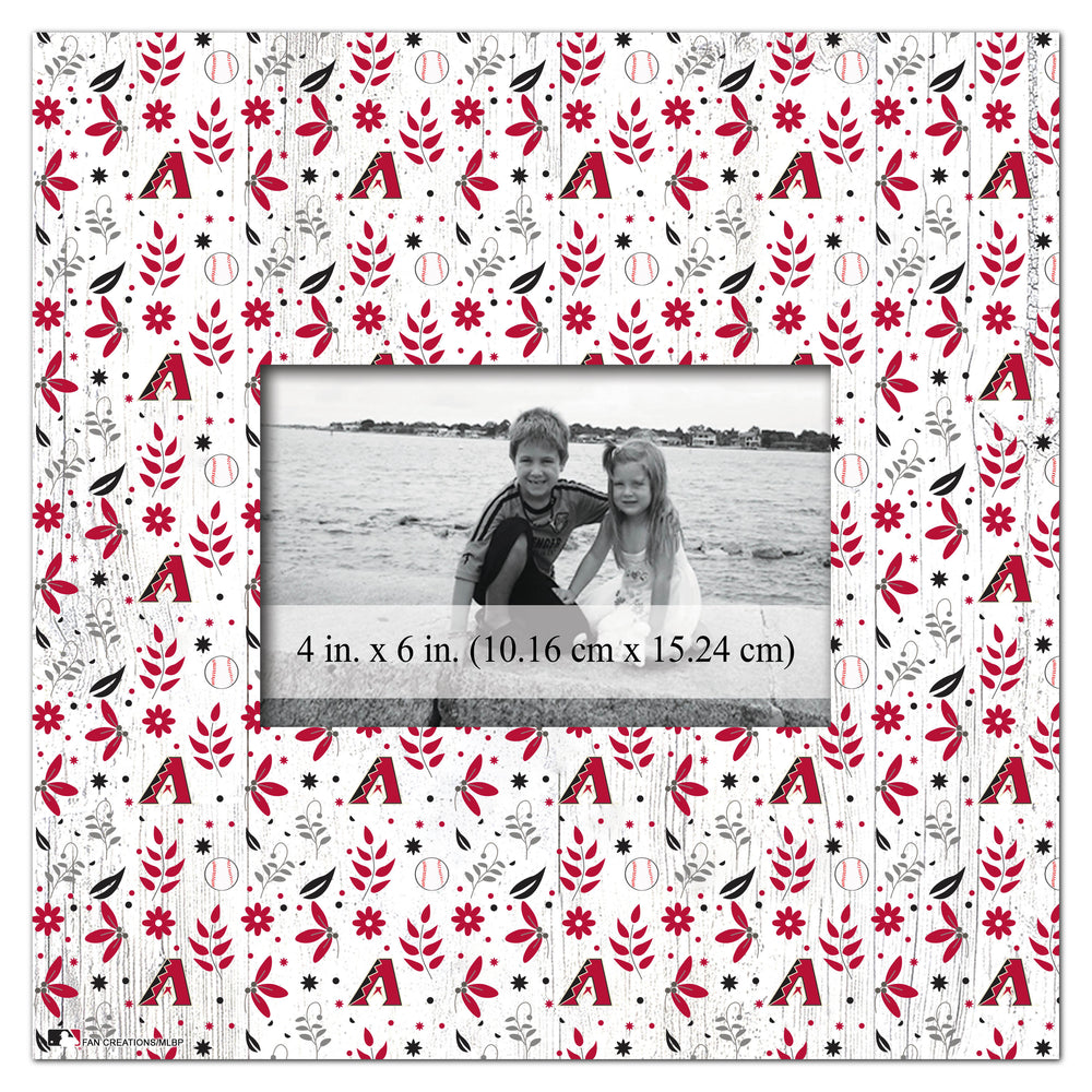 Wholesale MLB1004-Floral Pattern 10x10 Frame / M1004-Arizona Diamondbacks
