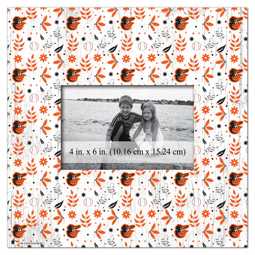 Wholesale MLB1004-Floral Pattern 10x10 Frame / M1004-Baltimore Orioles