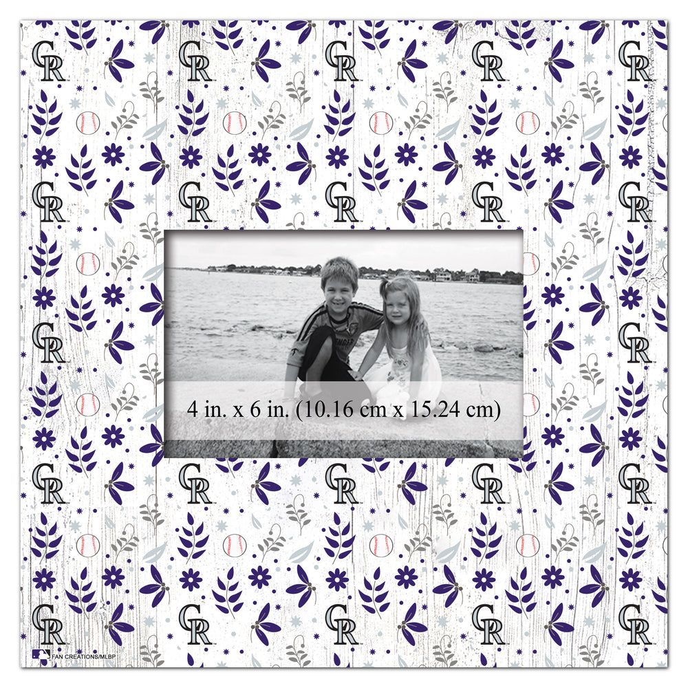 Wholesale MLB1004-Floral Pattern 10x10 Frame / M1004-Colorado Rockies