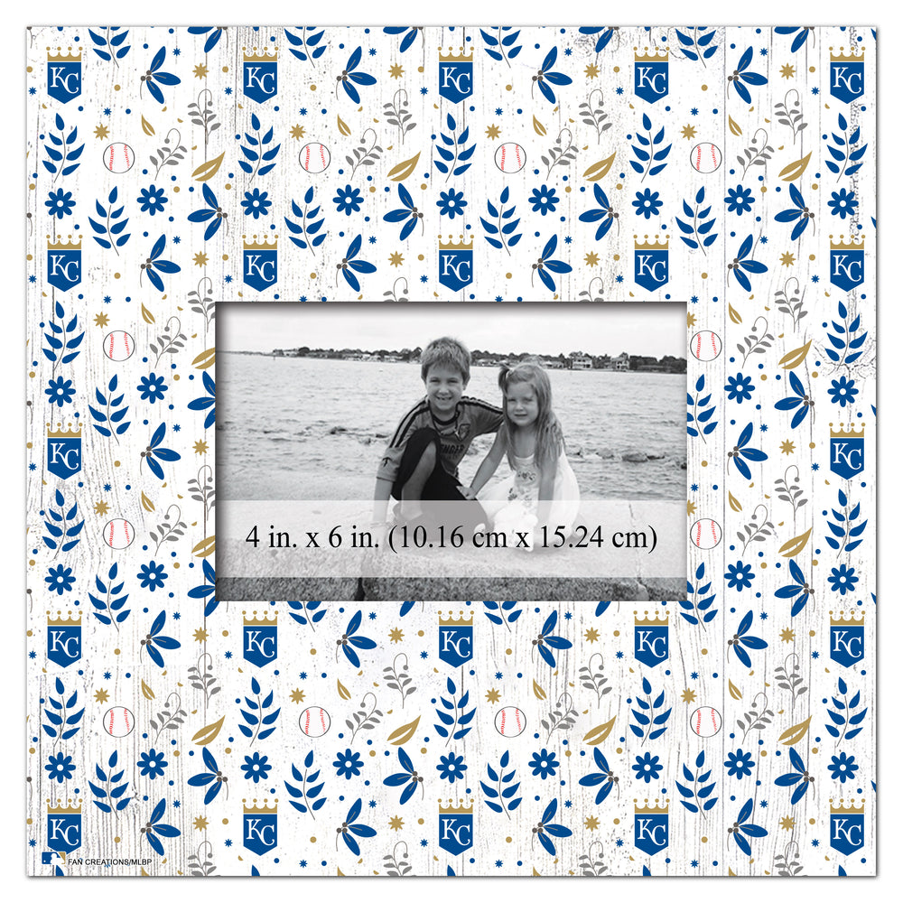 Wholesale MLB1004-Floral Pattern 10x10 Frame / M1004-Kansas City Royals
