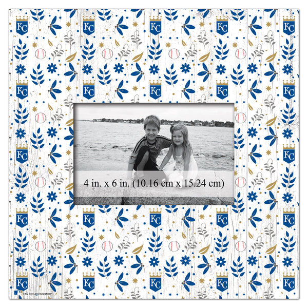 Wholesale MLB1004-Floral Pattern 10x10 Frame / M1004-Kansas City Royals