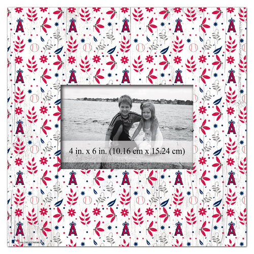 Wholesale MLB1004-Floral Pattern 10x10 Frame / M1004-Los Angeles Angels